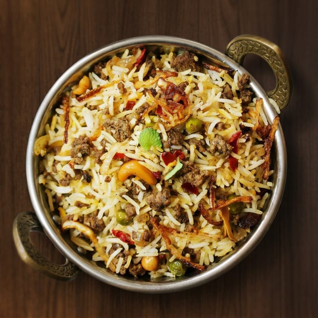 Goat Biriyani Family Size.